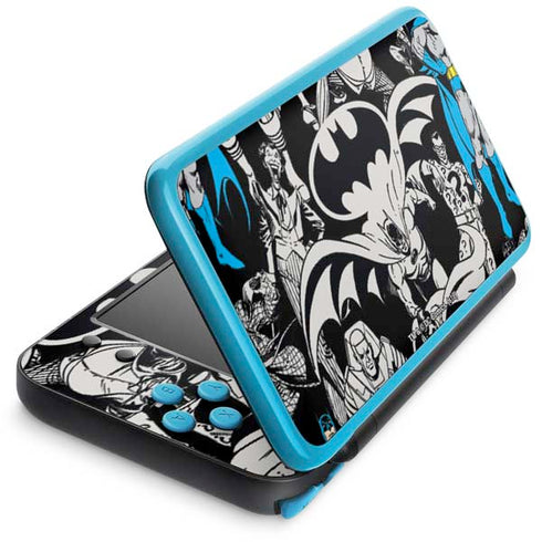 DC Comics Batman Characters Action Poses Print Nintendo 2DS XL (2017) Skin